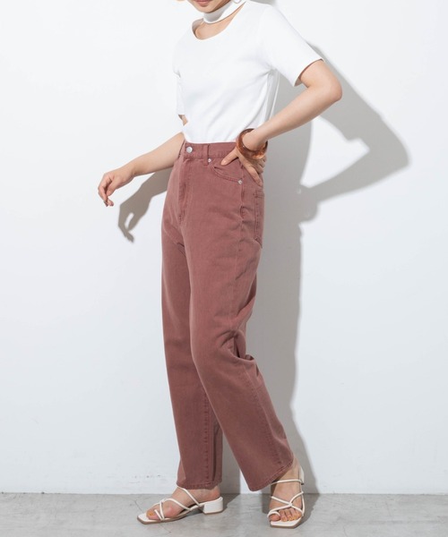 WEGO（ウィゴー）の「WEGO/チョーカーリブTシャツ（Tシャツ/カットソー・レディース・ホワイト/ブラック/カーキ/オレンジ系その他6・FREE）」の14枚目の写真