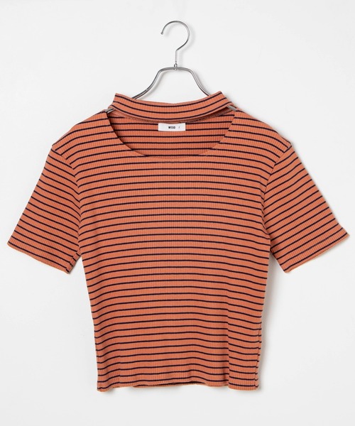 WEGO（ウィゴー）の「WEGO/チョーカーリブTシャツ（Tシャツ/カットソー・レディース・ホワイト/ブラック/カーキ/オレンジ系その他6・FREE）」の8枚目の写真