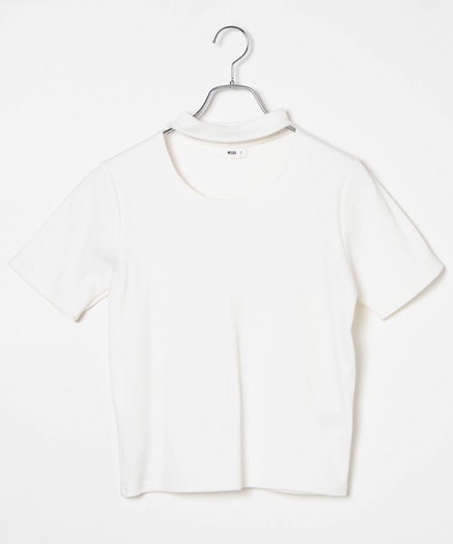 WEGO（ウィゴー）の「WEGO/チョーカーリブTシャツ（Tシャツ/カットソー・レディース・ホワイト/ブラック/カーキ/オレンジ系その他6・FREE）」の6枚目の写真