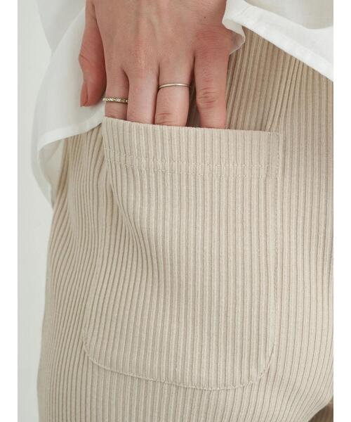 earth music&ecology（アースミュージックアンドエコロジー）の「すきな丈カットリブパンツ ＊（その他パンツ・レディース・ブラウン/ブラック/ミント/ホワイト系その他2・FREE）」の9枚目の写真