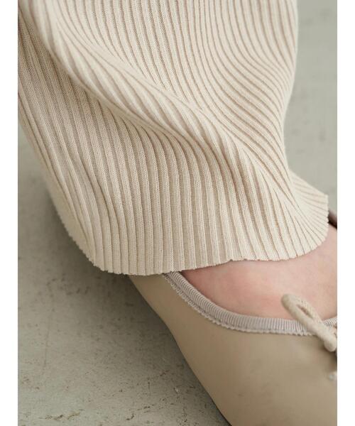 earth music&ecology（アースミュージックアンドエコロジー）の「すきな丈カットリブパンツ ＊（その他パンツ・レディース・ブラウン/ブラック/ミント/ホワイト系その他2・FREE）」の10枚目の写真