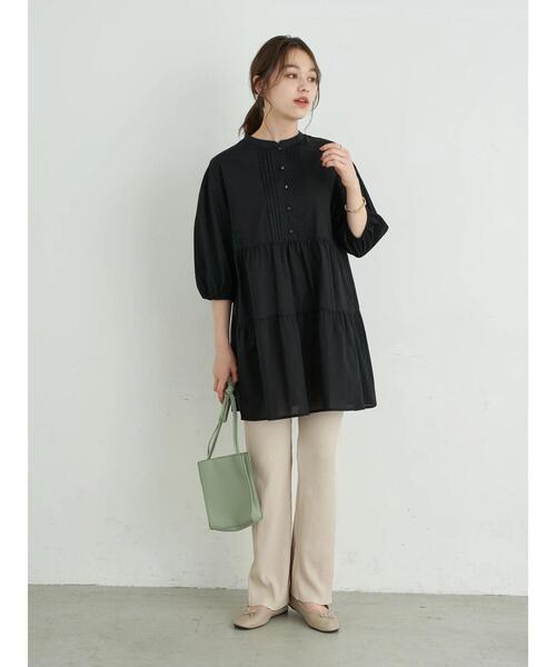 earth music&ecology（アースミュージックアンドエコロジー）の「すきな丈カットリブパンツ ＊（その他パンツ・レディース・ブラウン/ブラック/ミント/ホワイト系その他2・FREE）」の12枚目の写真