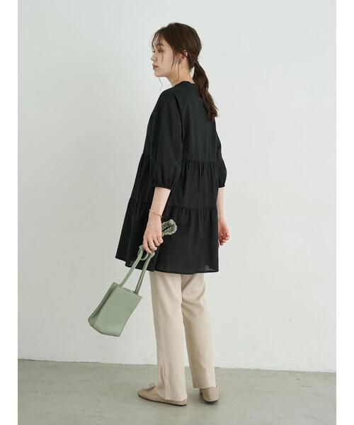 earth music&ecology（アースミュージックアンドエコロジー）の「すきな丈カットリブパンツ ＊（その他パンツ・レディース・ブラウン/ブラック/ミント/ホワイト系その他2・FREE）」の15枚目の写真