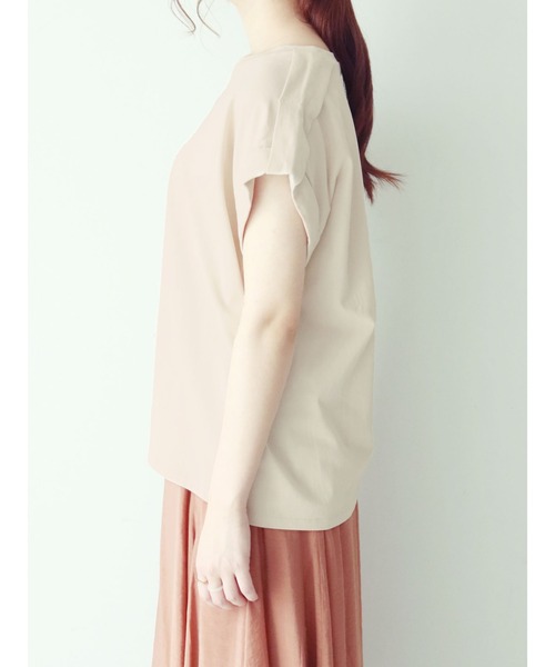 Te chichi（テチチ）の「エポーレットカットプルオーバー（Tシャツ/カットソー・レディース・ベージュ/ブラウン/チャコール・ﾌﾘ-）」の6枚目の写真