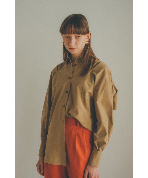 トップス CLANE off shouldertuck blouse セール】TUCK SHOULDER SHIRT（シャツ/ブラウス）｜CLANE