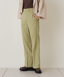 Kastane | カラーチェックフレアスラックスパンツ(スラックス)