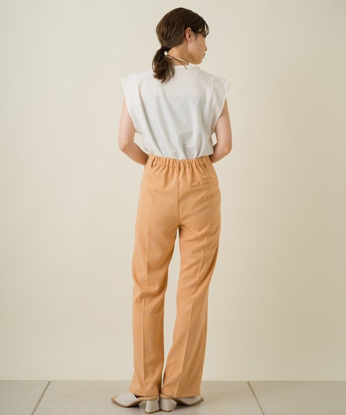 Kastane(カスタネ)の「カラーチェックフレアスラックスパンツ(スラックス・レディース・アイボリー/グリーン/ブルー/オレンジ・1/2)」の13枚目の写真