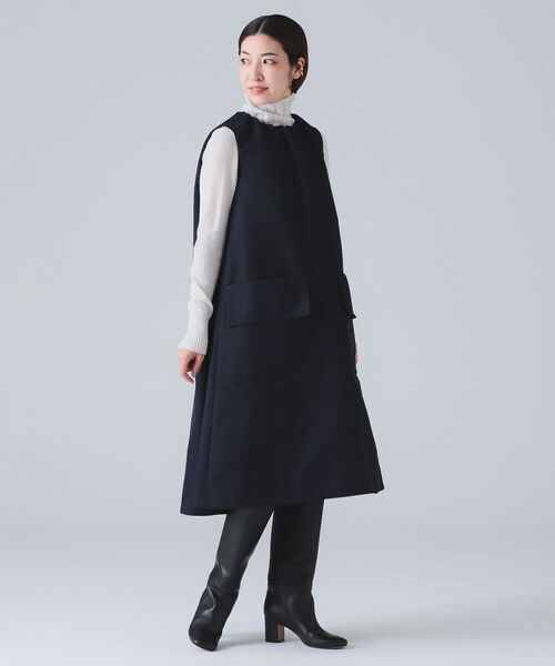 美品 EFFE BEAMS ダブルサテン　ボリュームワンピース エッフェビームス 美品 EFFE BEAMS ダブルサテン ボリュームワンピース エッフェ