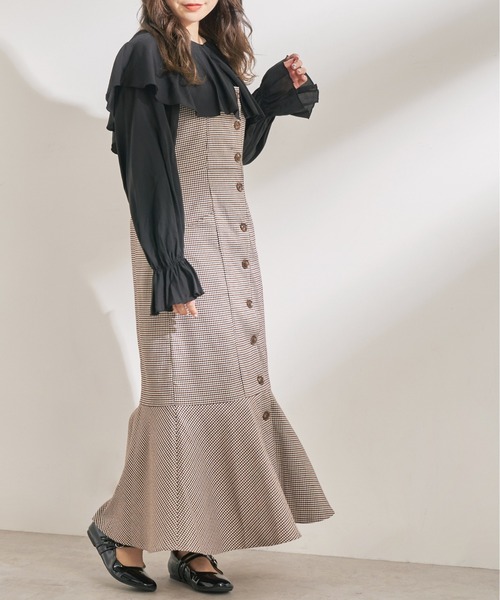 OLIVE des OLIVE（オリーブデオリーブ）の「Chocolateマーメイドジャンスカ（ワンピース・レディース・ダークブラウン/ブラウン/オリーブ・FREE）」の12枚目の写真