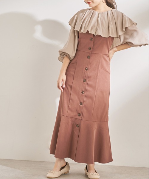 OLIVE des OLIVE（オリーブデオリーブ）の「Chocolateマーメイドジャンスカ（ワンピース・レディース・ダークブラウン/ブラウン/オリーブ・FREE）」の18枚目の写真