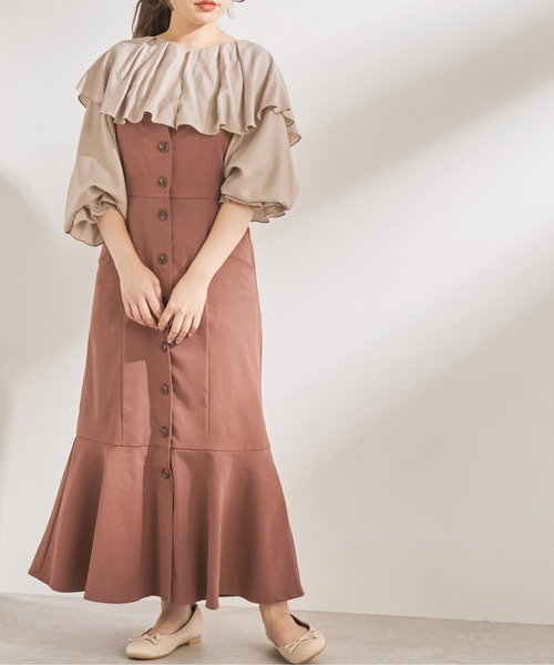 OLIVE des OLIVE（オリーブデオリーブ）の「Chocolateマーメイドジャンスカ（ワンピース・レディース・ダークブラウン/ブラウン/オリーブ・FREE）」の19枚目の写真