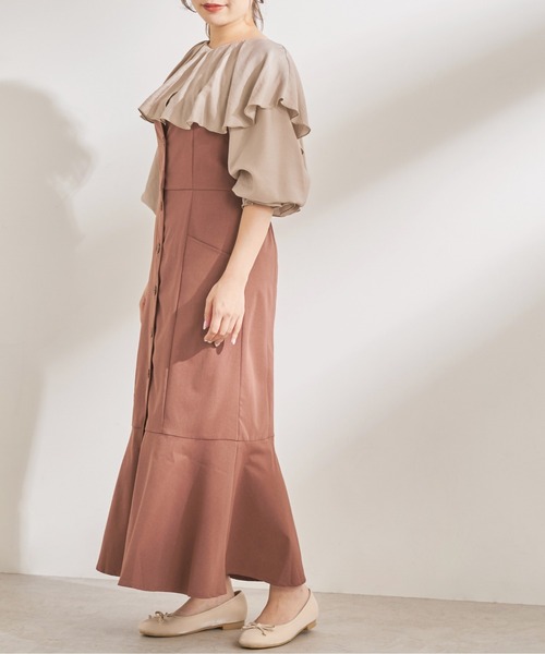 OLIVE des OLIVE（オリーブデオリーブ）の「Chocolateマーメイドジャンスカ（ワンピース・レディース・ダークブラウン/ブラウン/オリーブ・FREE）」の20枚目の写真