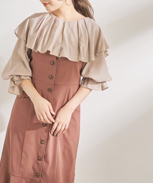 OLIVE des OLIVE（オリーブデオリーブ）の「Chocolateマーメイドジャンスカ（ワンピース・レディース・ダークブラウン/ブラウン/オリーブ・FREE）」の22枚目の写真