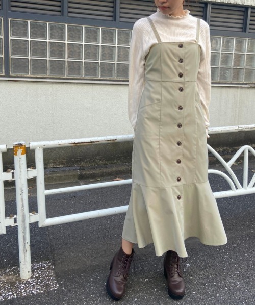 OLIVE des OLIVE（オリーブデオリーブ）の「Chocolateマーメイドジャンスカ（ワンピース・レディース・ダークブラウン/ブラウン/オリーブ・FREE）」の5枚目の写真