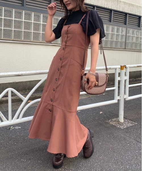 OLIVE des OLIVE（オリーブデオリーブ）の「Chocolateマーメイドジャンスカ（ワンピース・レディース・ダークブラウン/ブラウン/オリーブ・FREE）」の10枚目の写真