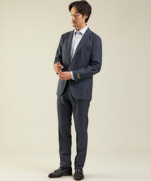 green label relaxing（グリーンレーベルリラクシング）の「＜REDA×green label relaxing＞カルゼ無地 RG ノープリーツ スーツパンツ（スーツパンツ・メンズ・ロイヤルブルー/ダークブラウン・84ｃｍ/80ｃｍ/76ｃｍ/92cm/88ｃｍ/72cm）」の6枚目の写真