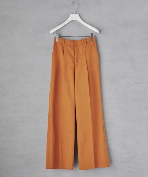 lautreamont BLEUBLANC（ロートレアモンブルーブラン）の「<lautreamont BLEUBLANC>ワイドストレートカラーパンツ≪洗濯機で洗える≫（その他パンツ・レディース・オレンジ/ブルー/パープル/グリーン・9号/11号/7号）」の4枚目の写真