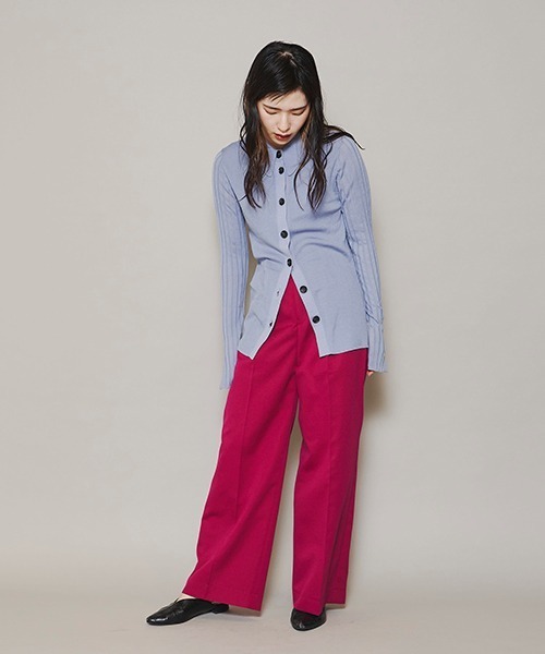 lautreamont BLEUBLANC（ロートレアモンブルーブラン）の「<lautreamont BLEUBLANC>ワイドストレートカラーパンツ≪洗濯機で洗える≫（その他パンツ・レディース・オレンジ/ブルー/パープル/グリーン・9号/11号/7号）」の15枚目の写真