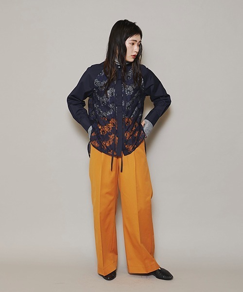 lautreamont BLEUBLANC（ロートレアモンブルーブラン）の「<lautreamont BLEUBLANC>ワイドストレートカラーパンツ≪洗濯機で洗える≫（その他パンツ・レディース・オレンジ/ブルー/パープル/グリーン・9号/11号/7号）」の16枚目の写真