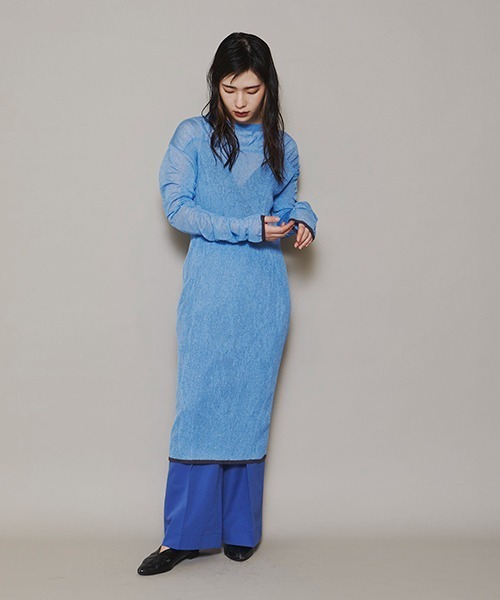 lautreamont BLEUBLANC（ロートレアモンブルーブラン）の「<lautreamont BLEUBLANC>ワイドストレートカラーパンツ≪洗濯機で洗える≫（その他パンツ・レディース・オレンジ/ブルー/パープル/グリーン・9号/11号/7号）」の19枚目の写真