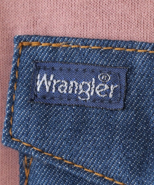 Wrangler（ラングラー）の「【キッズ】Wrangler ラングラーデニポケットTパーカー（120~150cm）（Tシャツ/カットソー・キッズ・ピンク/オフホワイト・120/130/140/150）」の11枚目の写真
