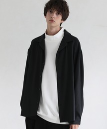 LILL | ポリトロオープンカラービッグシルエットバルーンスリーブシャツ(シャツ/ブラウス)