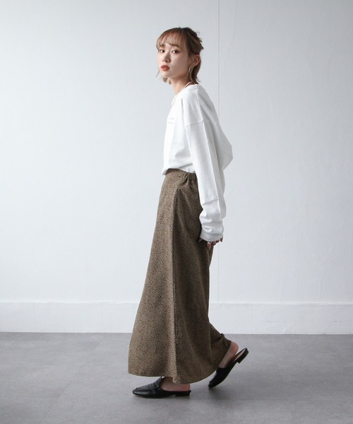 Chillfar（チルファー）の「レオパード柄ロングスカート（スカート・レディース・ベージュ/ブラック/グレイッシュベージュ/ホワイト系/ブラック系/ブラウン系・MEDIUM/LARGE）」の22枚目の写真