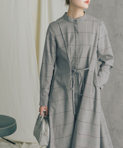 URBAN RESEARCH ROSSO(アーバンリサーチロッソ)の「イレギュラーヘムチェックワンピース(ワンピース・レディース・グレー/ブラウン・FREE)」の13枚目の写真