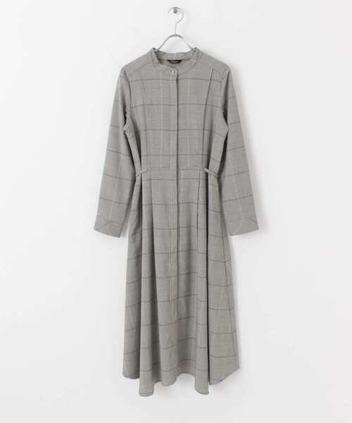 URBAN RESEARCH ROSSO(アーバンリサーチロッソ)の「イレギュラーヘムチェックワンピース(ワンピース・レディース・グレー/ブラウン・FREE)」の19枚目の写真