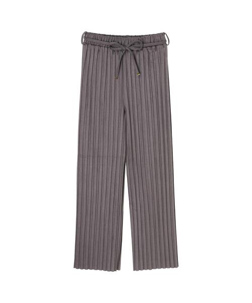 koe（コエ）の「太ピッチスエードプリーツパンツ*（その他パンツ・レディース・チャコールグレー/グレイッシュベージュ/アイボリー・M）」の5枚目の写真