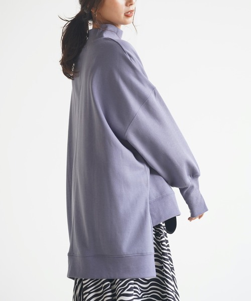 rps（アールピーエス）の「裏起毛プチハイネックワイドプルオーバー（スウェット・レディース・ブラック/ベージュ/パープル/ピンク・M）」の3枚目の写真