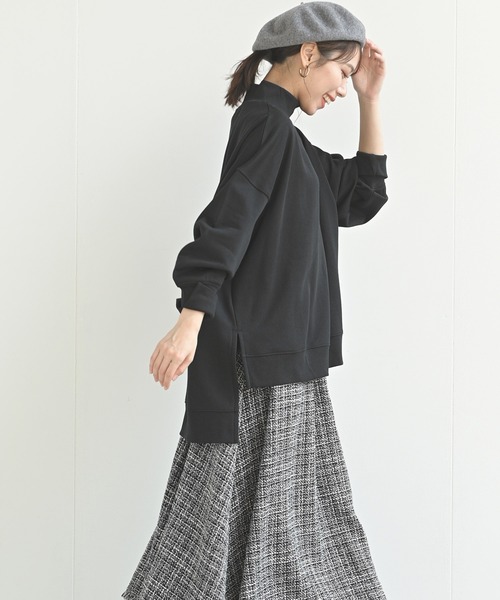 rps（アールピーエス）の「裏起毛プチハイネックワイドプルオーバー（スウェット・レディース・ブラック/ベージュ/パープル/ピンク・M）」の22枚目の写真