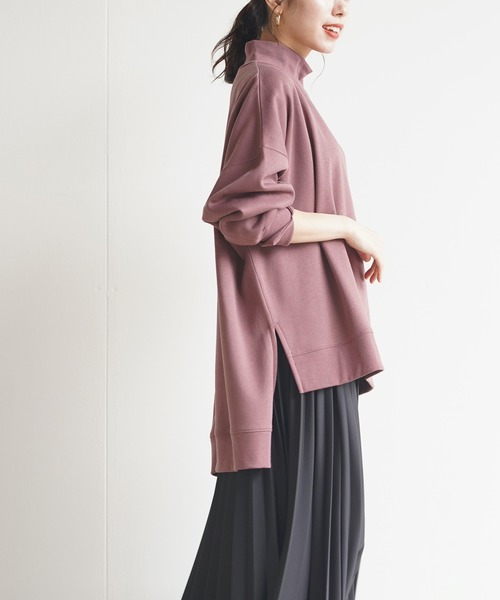 rps（アールピーエス）の「裏起毛プチハイネックワイドプルオーバー（スウェット・レディース・ブラック/ベージュ/パープル/ピンク・M）」の20枚目の写真