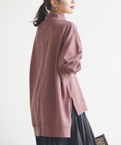 rps（アールピーエス）の「裏起毛プチハイネックワイドプルオーバー（スウェット・レディース・ブラック/ベージュ/パープル/ピンク・M）」の16枚目の写真