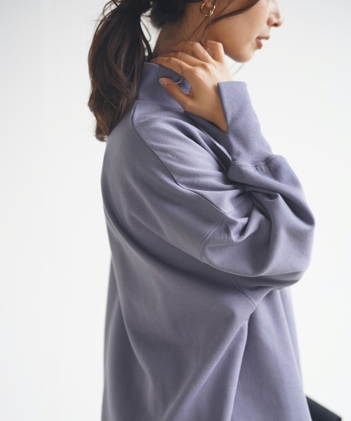 rps（アールピーエス）の「裏起毛プチハイネックワイドプルオーバー（スウェット・レディース・ブラック/ベージュ/パープル/ピンク・M）」の14枚目の写真