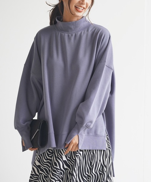 rps（アールピーエス）の「裏起毛プチハイネックワイドプルオーバー（スウェット・レディース・ブラック/ベージュ/パープル/ピンク・M）」の5枚目の写真