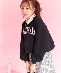 earth music&ecology（アースミュージックアンドエコロジー）の「【WEB限定】２way襟付きスウェット（スウェット・レディース）」