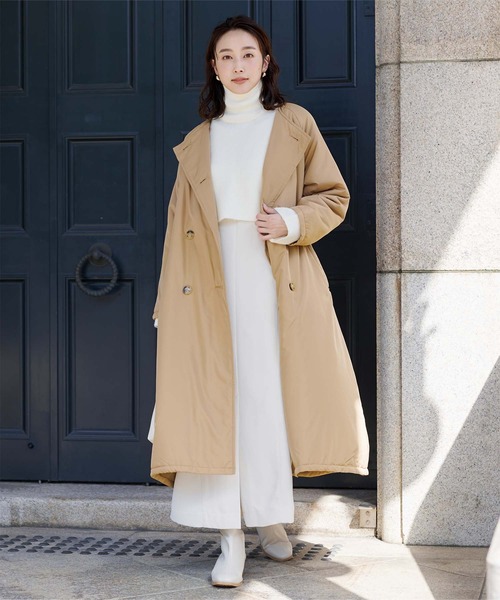 ノーカラー トレンチコート メロンパンナ様専用 2016ss【美品】drawer  