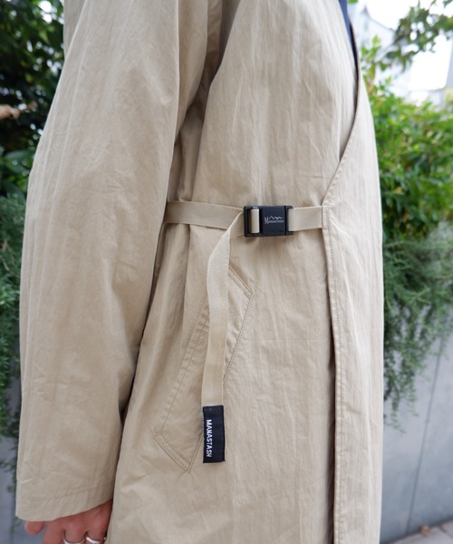 MANASTASH（マナスタッシュ）の「MANASTASH/マナスタッシュ W's WORK FIELD COAT ウィメンズ　ワークフィールドコート（ノーカラーコート・レディース・ブラック/ベージュ/ネイビー・MEDIUM）」の6枚目の写真