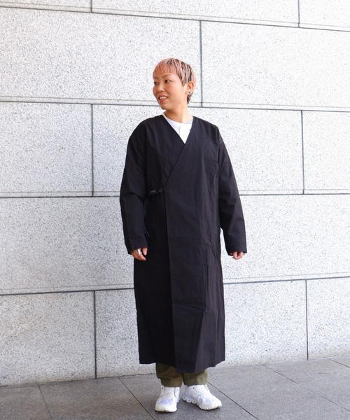 MANASTASH（マナスタッシュ）の「MANASTASH/マナスタッシュ W's WORK FIELD COAT ウィメンズ　ワークフィールドコート（ノーカラーコート・レディース・ブラック/ベージュ/ネイビー・MEDIUM）」の13枚目の写真