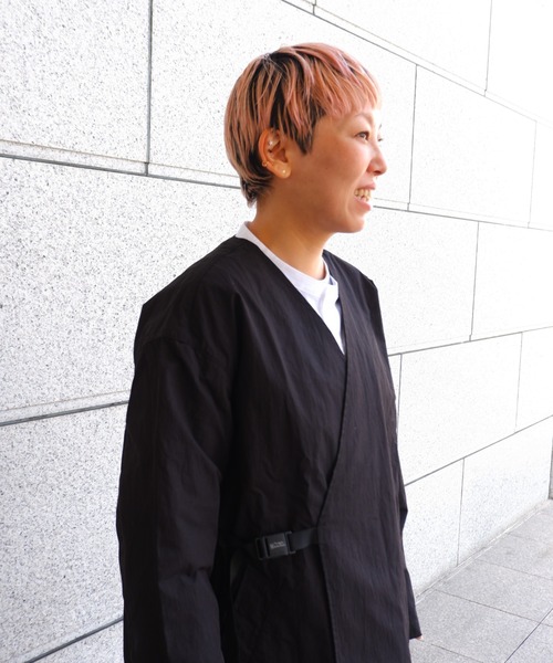 MANASTASH（マナスタッシュ）の「MANASTASH/マナスタッシュ W's WORK FIELD COAT ウィメンズ　ワークフィールドコート（ノーカラーコート・レディース・ブラック/ベージュ/ネイビー・MEDIUM）」の12枚目の写真