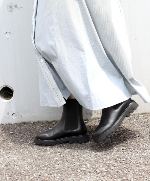 SLOBE IENA(スローブイエナ)の「SLOBE IENA サイドゴアブーツ◆(ブーツ・レディース・ブラック/ベージュ・35/36/37/38)」の4枚目の写真