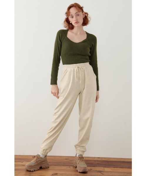 SLY（スライ）の「Sly Skin CUP IN KNIT TOPS カップイン ニット トップス（ルームウェア/パジャマ・レディース・カーキ/ベージュ/ブラック・2/1）」の19枚目の写真