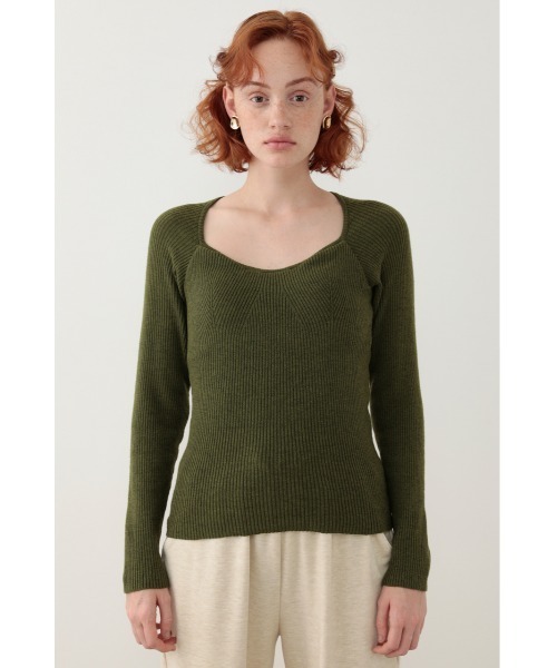 SLY（スライ）の「Sly Skin CUP IN KNIT TOPS カップイン ニット トップス（ルームウェア/パジャマ・レディース・カーキ/ベージュ/ブラック・2/1）」の20枚目の写真