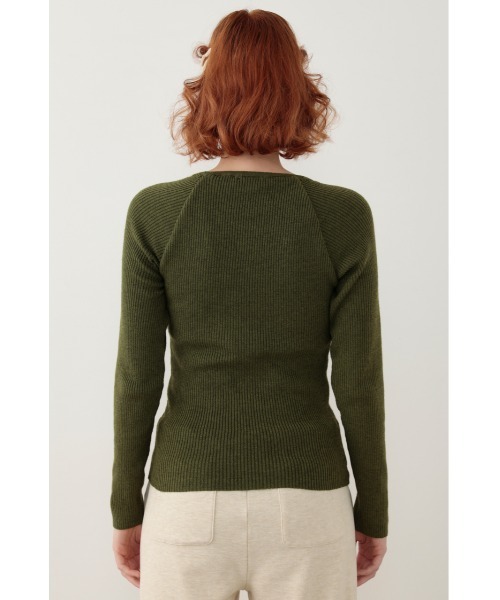 SLY（スライ）の「Sly Skin CUP IN KNIT TOPS カップイン ニット トップス（ルームウェア/パジャマ・レディース・カーキ/ベージュ/ブラック・2/1）」の22枚目の写真