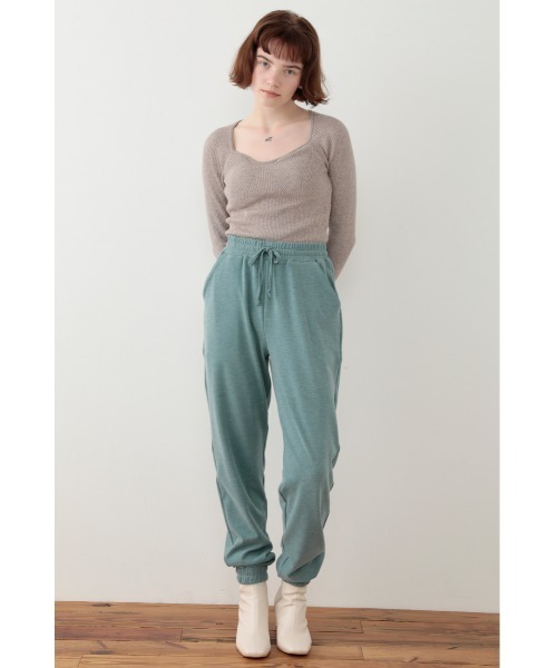 SLY（スライ）の「Sly Skin CUP IN KNIT TOPS カップイン ニット トップス（ルームウェア/パジャマ・レディース・カーキ/ベージュ/ブラック・2/1）」の10枚目の写真