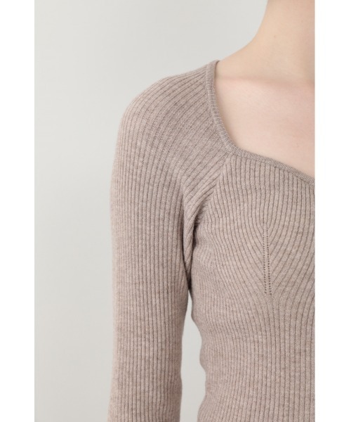 SLY（スライ）の「Sly Skin CUP IN KNIT TOPS カップイン ニット トップス（ルームウェア/パジャマ・レディース・カーキ/ベージュ/ブラック・2/1）」の15枚目の写真