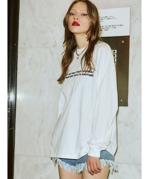 jouetie（ジュエティ）の「ランジェリーレイヤードロンT（Tシャツ/カットソー・レディース・オフホワイト/ブラック/ブルー・MEDIUM）」の20枚目の写真