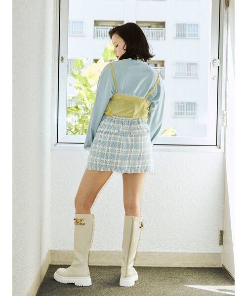 jouetie（ジュエティ）の「ランジェリーレイヤードロンT（Tシャツ/カットソー・レディース・オフホワイト/ブラック/ブルー・MEDIUM）」の11枚目の写真