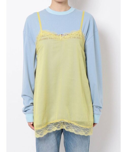 jouetie（ジュエティ）の「ランジェリーレイヤードロンT（Tシャツ/カットソー・レディース・オフホワイト/ブラック/ブルー・MEDIUM）」の15枚目の写真